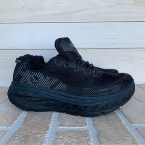 Hoka Men's One One M Bondi 5 Wide Black Running Shoe 1016604 BANT -  Size 10 2E